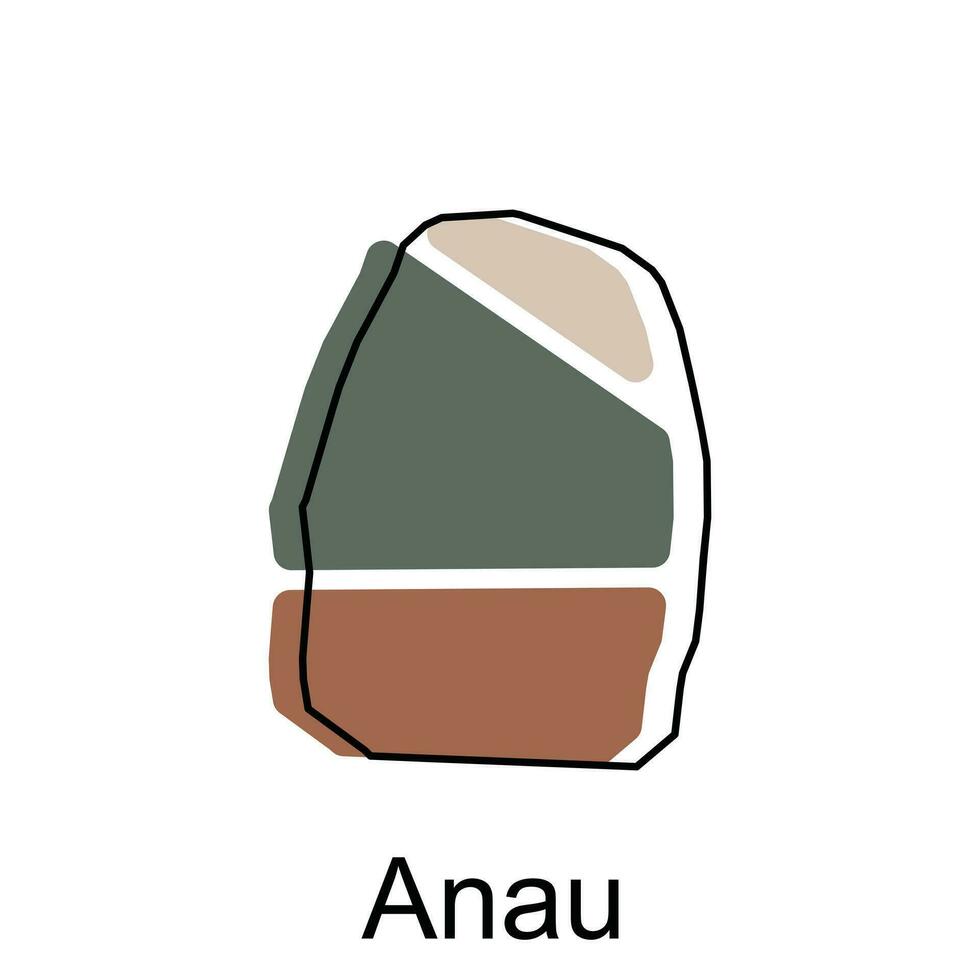 Map of Anau vector illustration of design template,Map have all province and mark the capital city of Turkmenistan