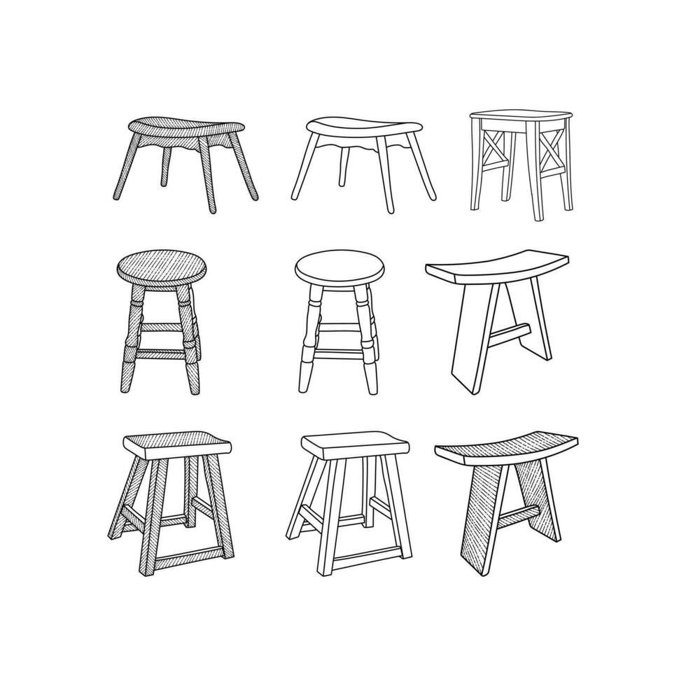 Icon set of seat minimalist line art style design illustration template vector, suitable for your company vector