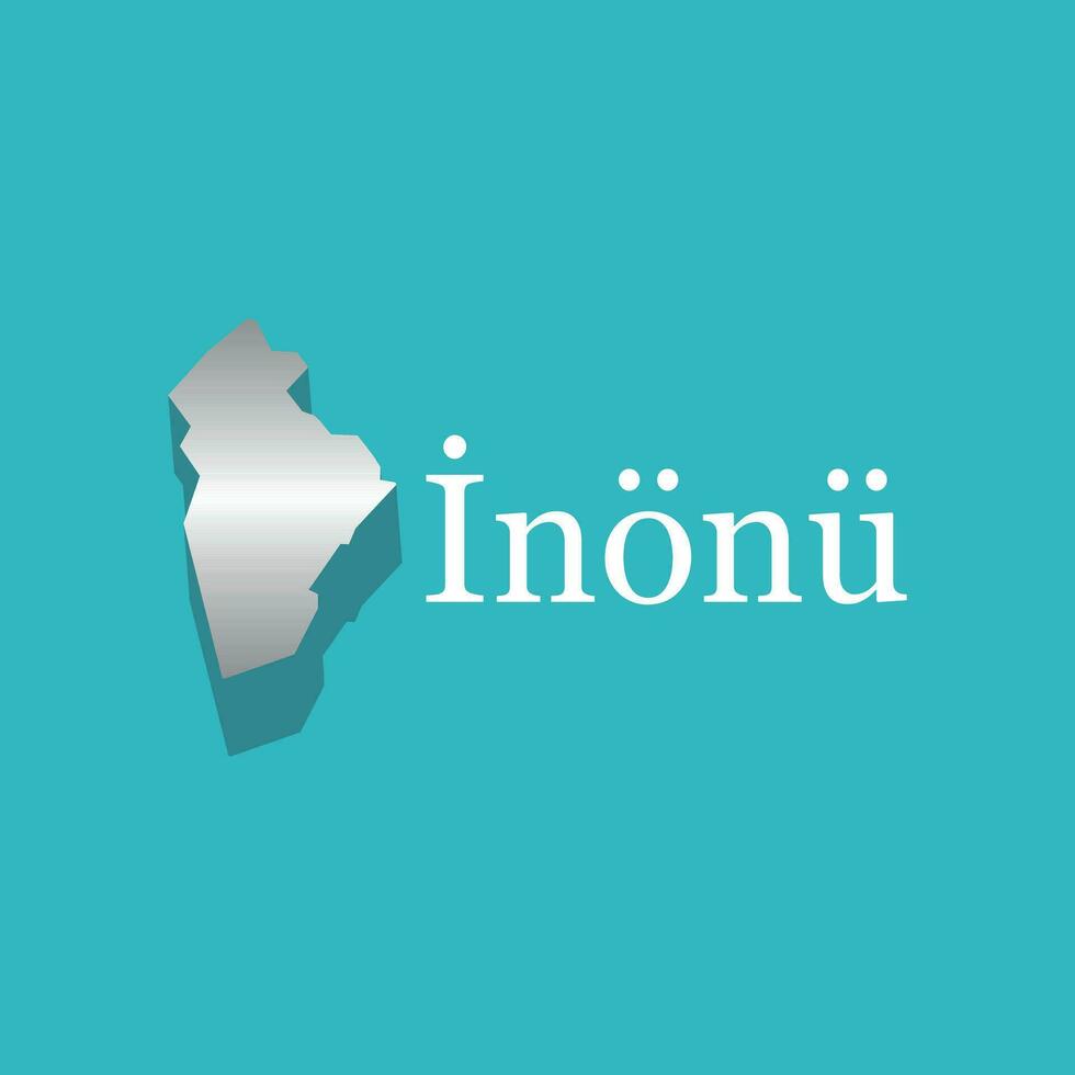 High Detailed Map of Inonu, Turkey city Inonu Illustration design template vector