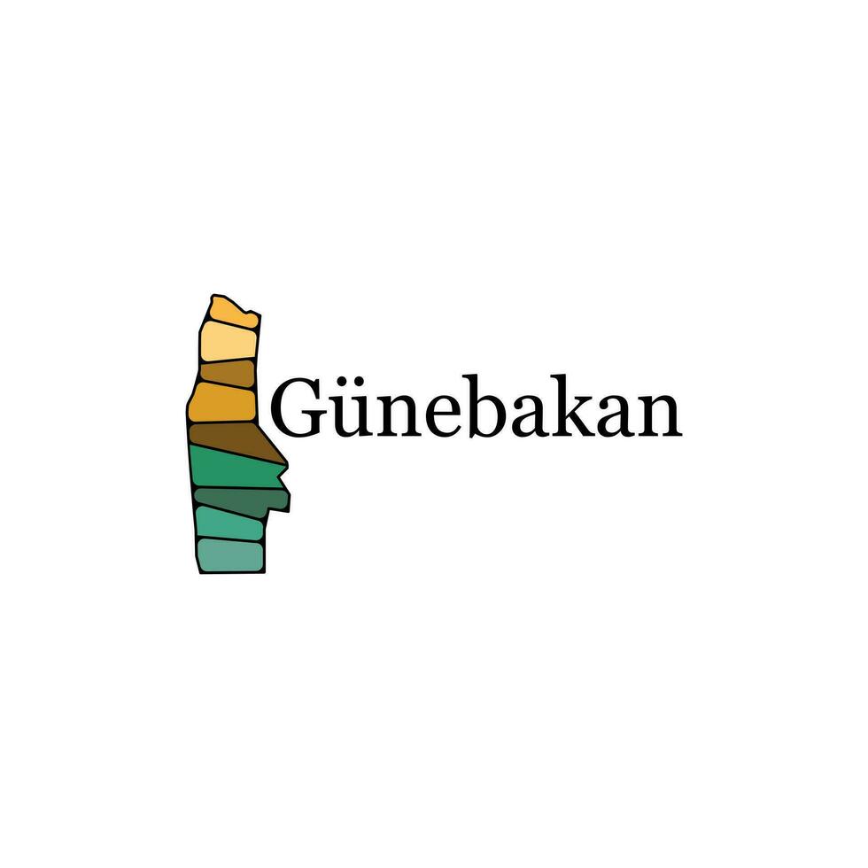 Gunebakan Map vector illustration, Isolated on White Background Vector Illustration Template