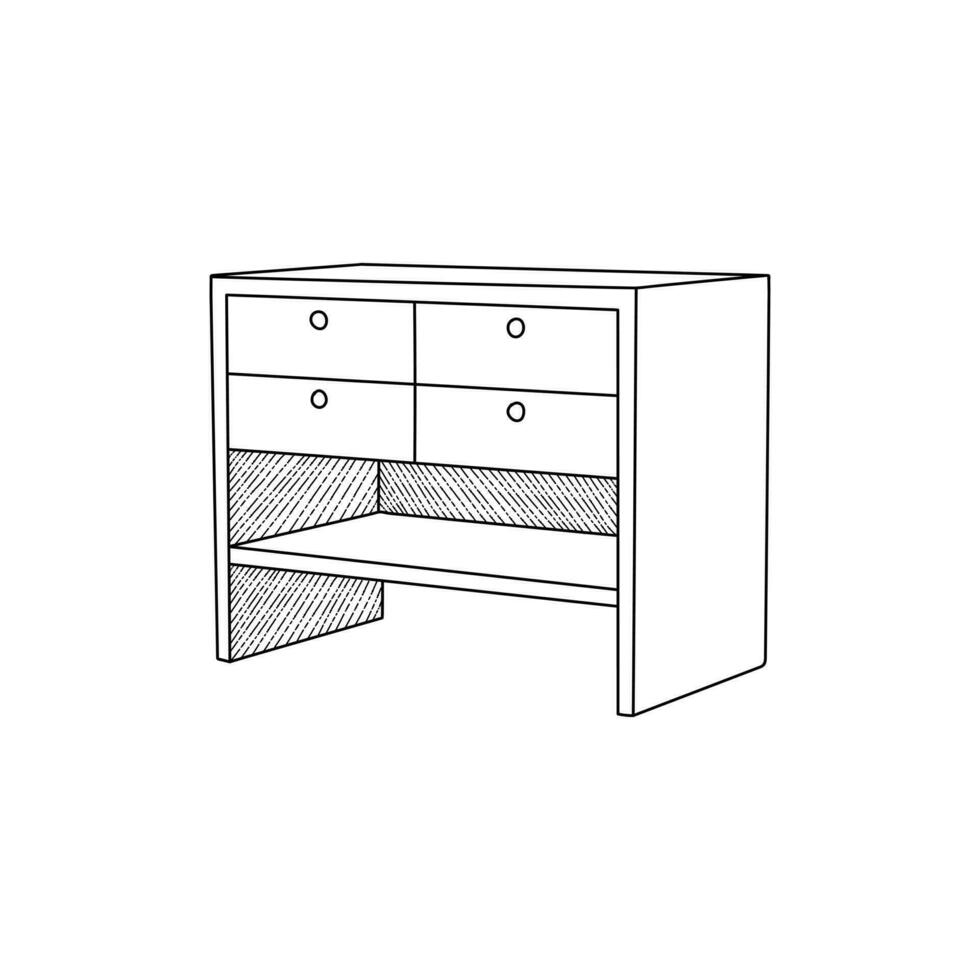 mesa mueble icono diseño plantilla, línea Arte vector minimalista ilustración diseño