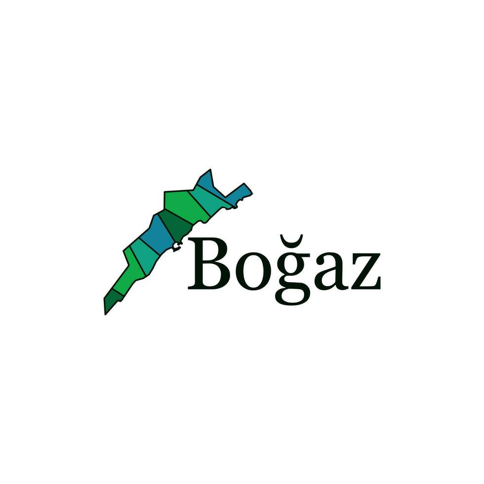 map of Bogaz Vector modern illustration design, element graphic design template