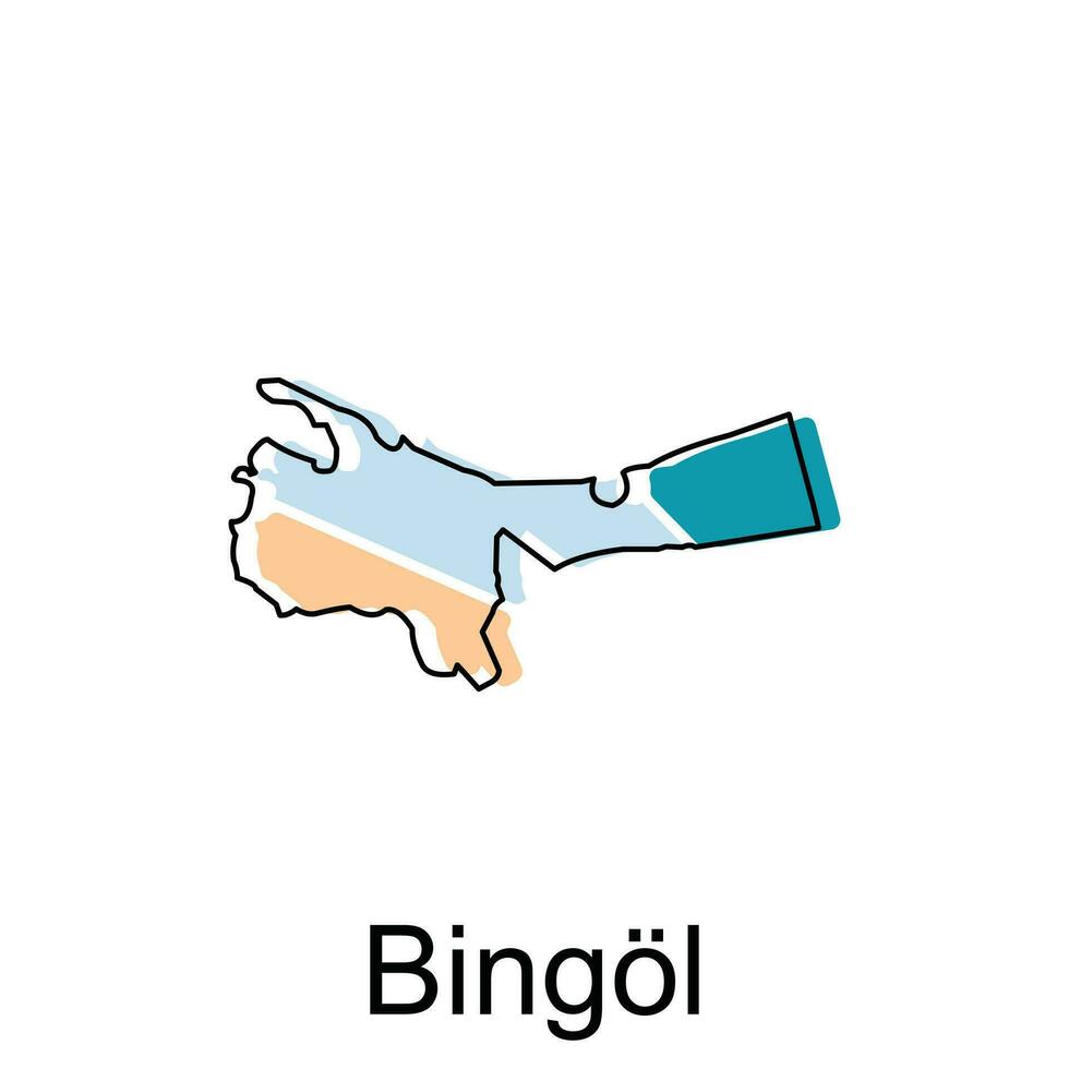 bingol mundo mapa vector diseño plantilla, gráfico estilo aislado en blanco fondo, adecuado para tu empresa