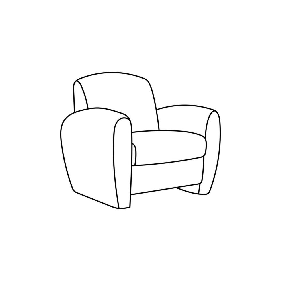 sofá silla resumen mueble logo. moderno modelo. sencillo y único logo. vector