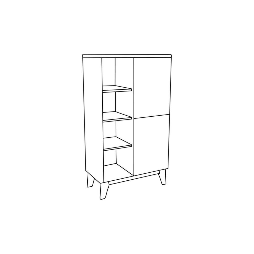 estante para libros icono mueble minimalista logo, vector icono ilustración diseño modelo