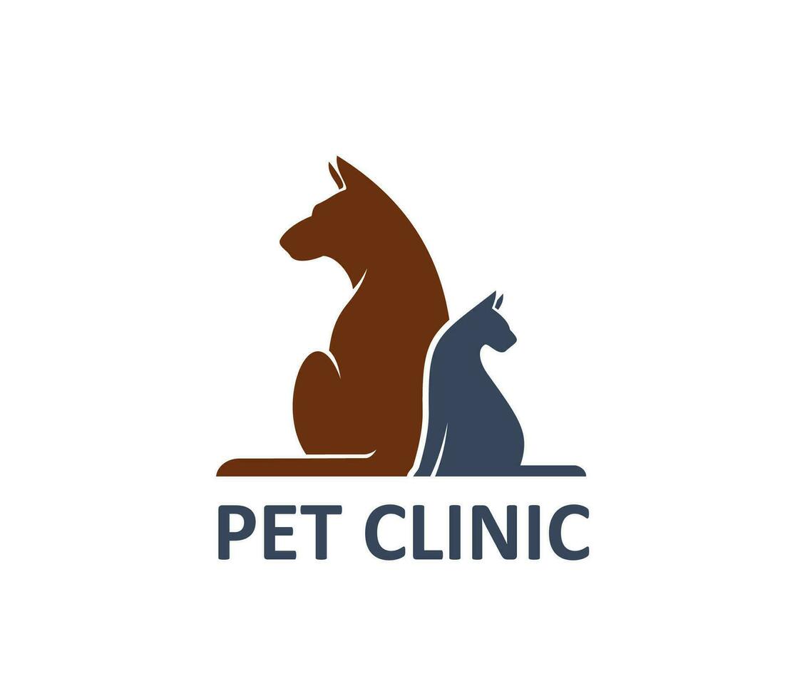 mascota clínica, veterinario médico práctica símbolo vector