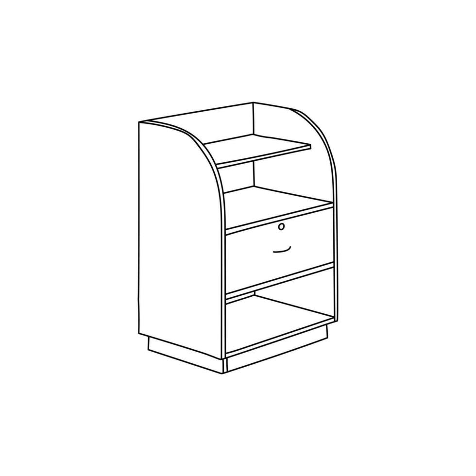 Medical Table icon line interior design, High quality outline vector design template