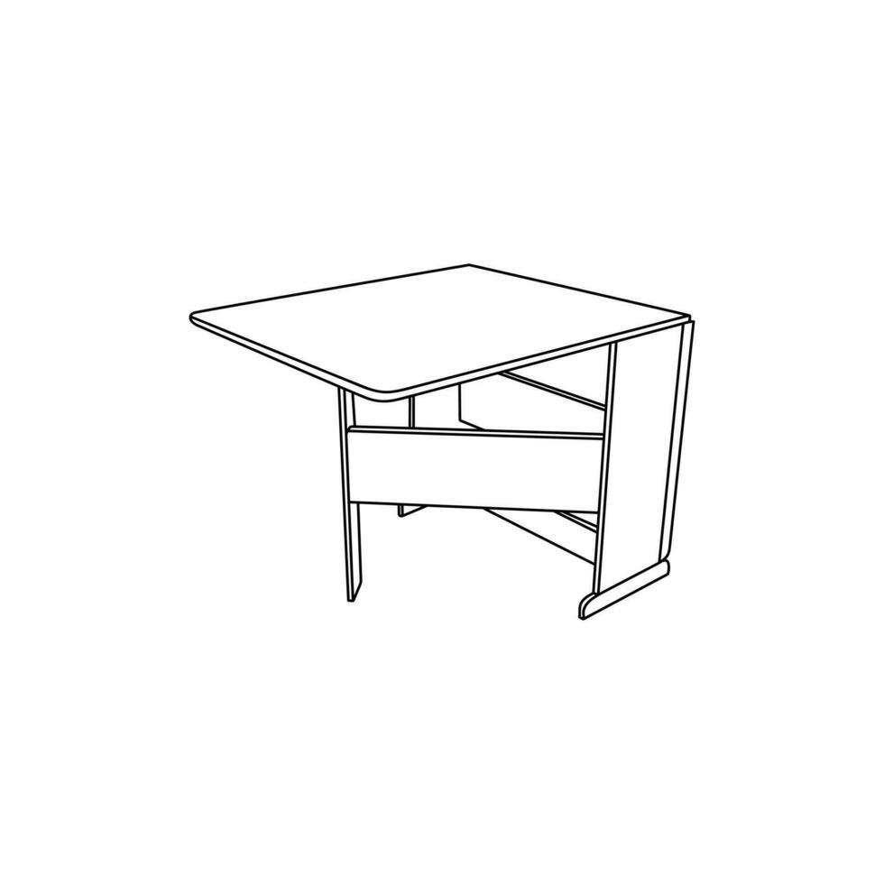 Dining Table icon furniture design template, isolated on white background vector
