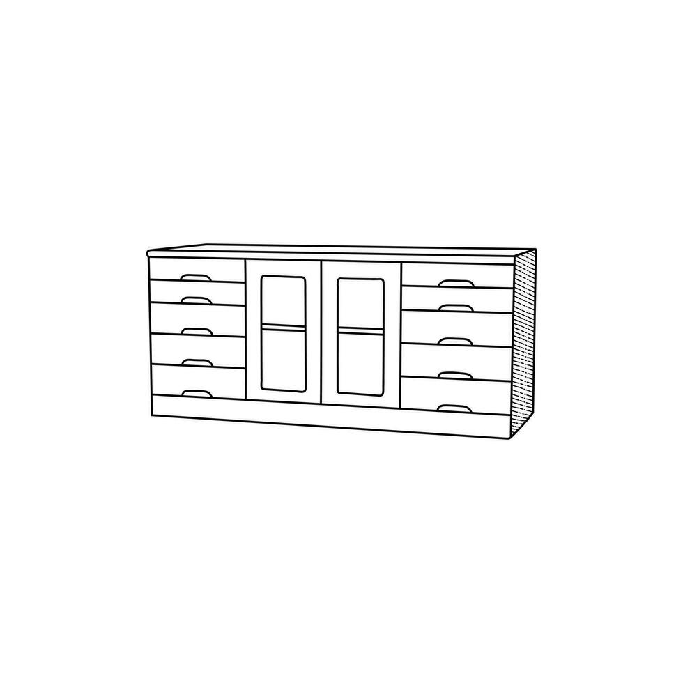 estante mueble minimalista logo, vector icono ilustración diseño modelo