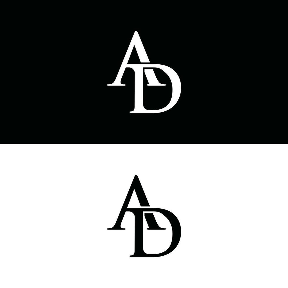 Initial AD monogram logo, Letter Logo Design Template Vector, suitable for your company vector