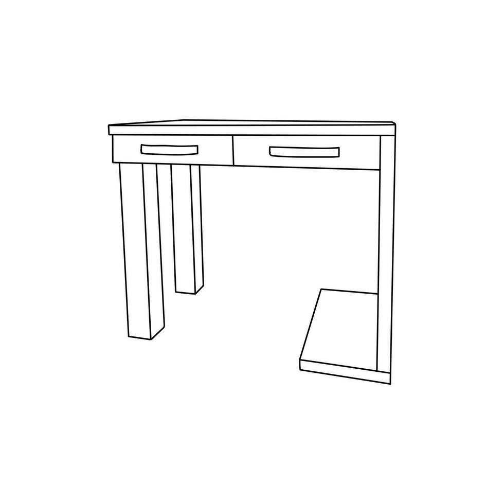 mesa icono línea minimalista interior diseño, ilustración vector diseño plantilla, adecuado para tu empresa