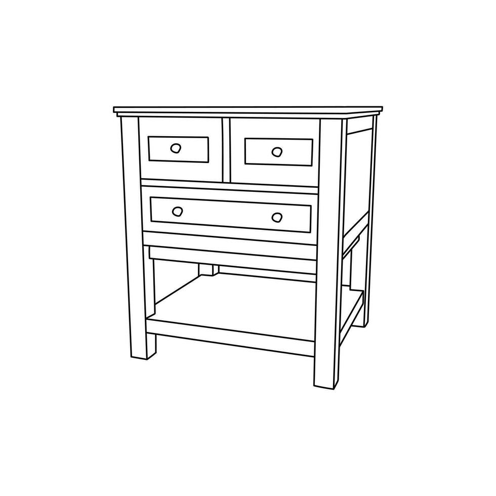 Table furniture minimalist logo, vector icon illustration design template