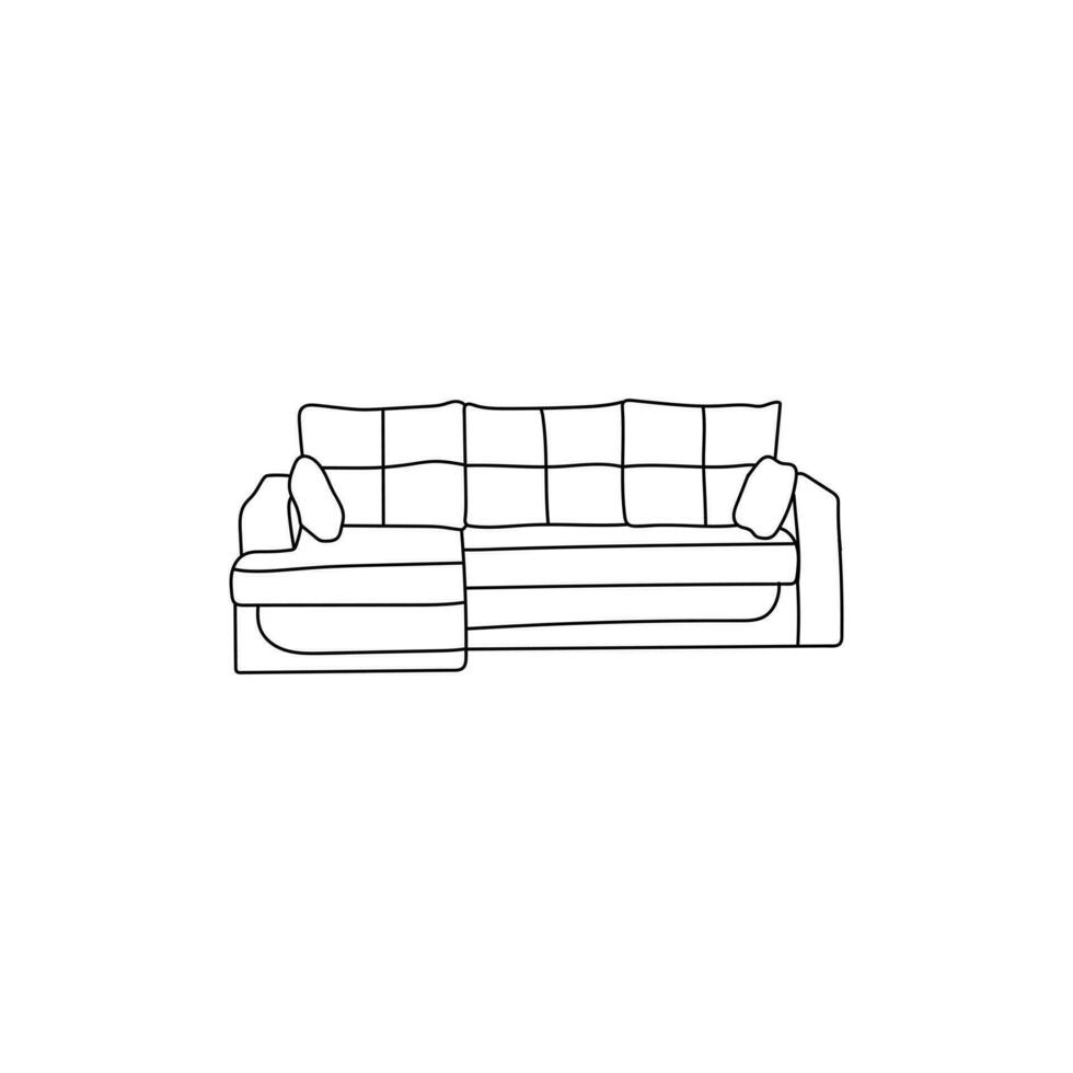 Sofa furniture design inspiration logo design, vector logo template