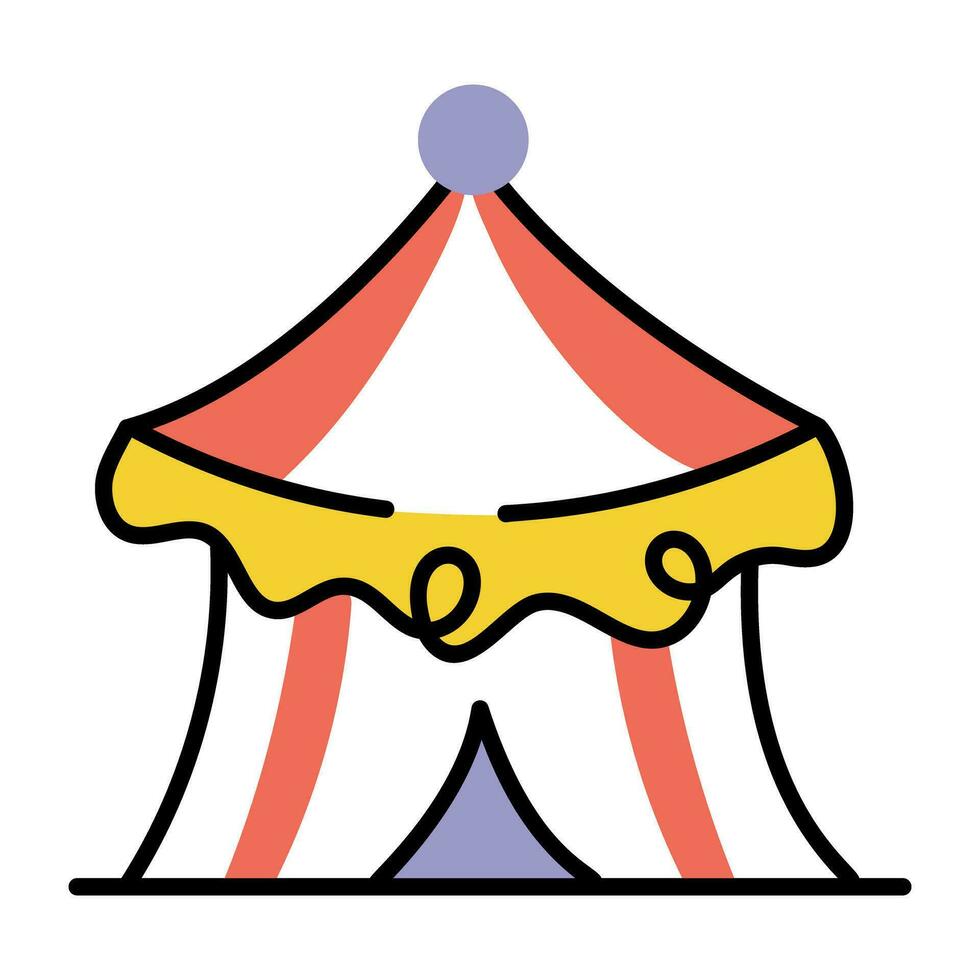 Trendy Circus Tent vector