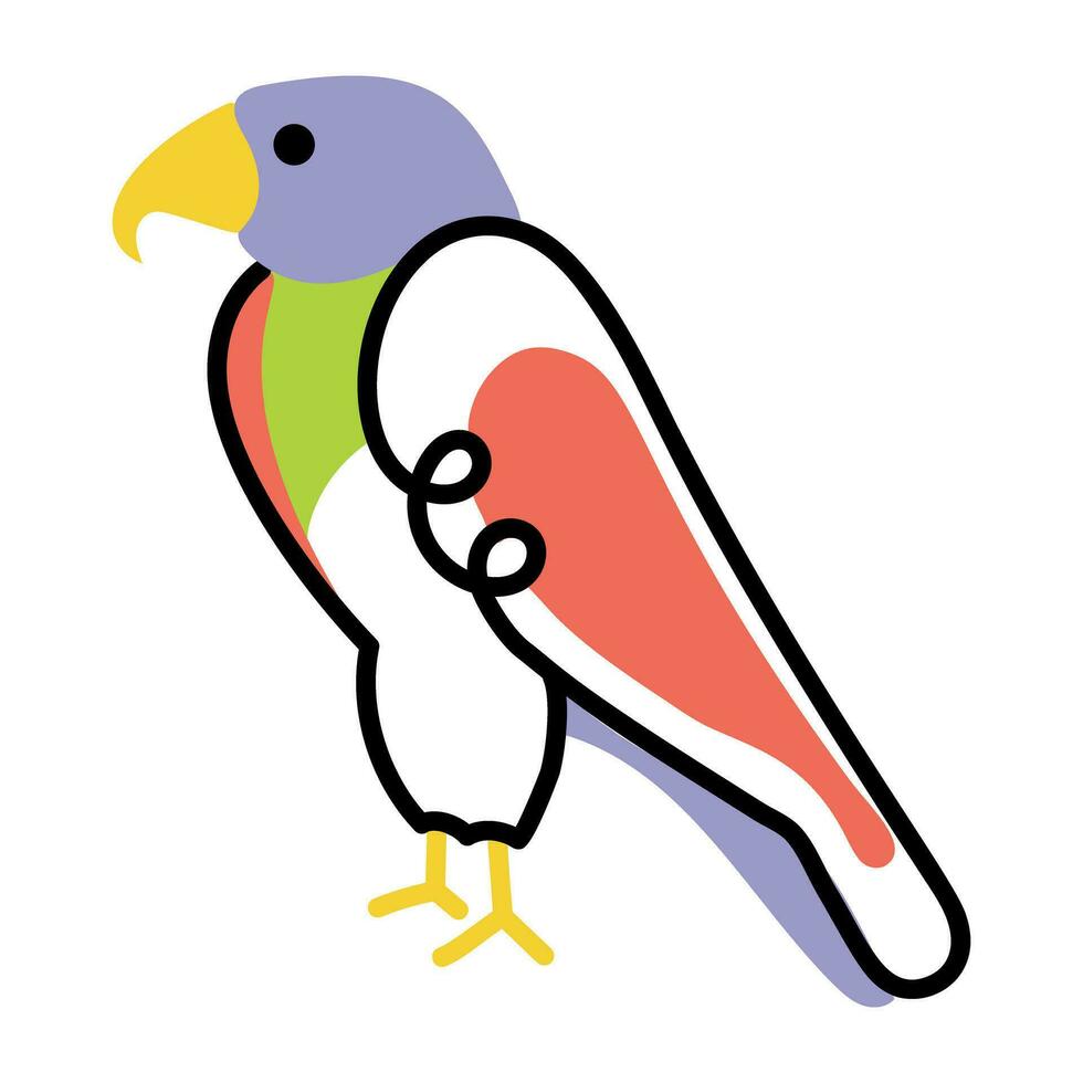 Trendy Falcon Bird vector