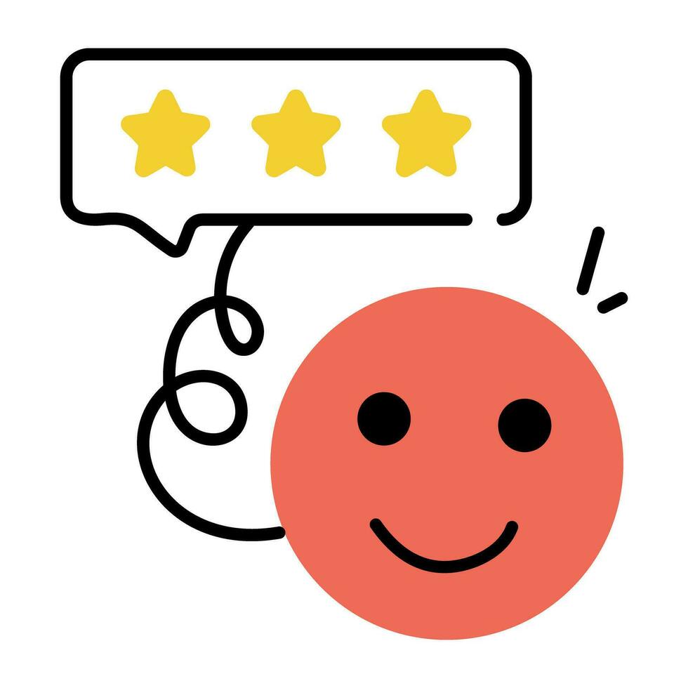 Trendy Feedback Emoji vector