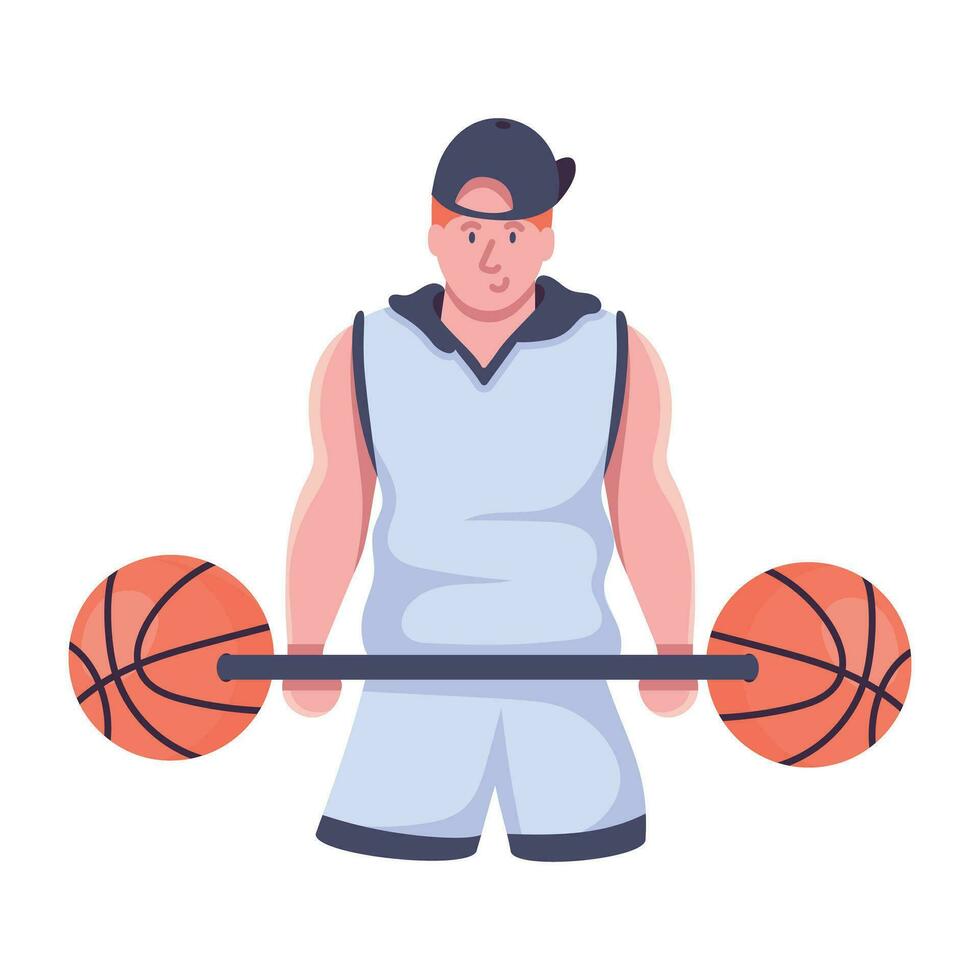 Trendy Basketball Fitness vector