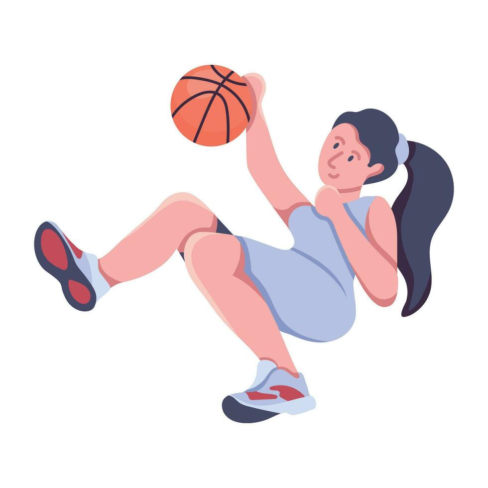 Trendy Lady Player vector