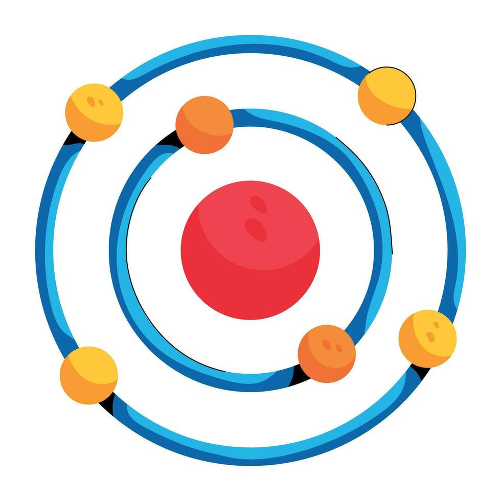 Trendy Electron Shell vector