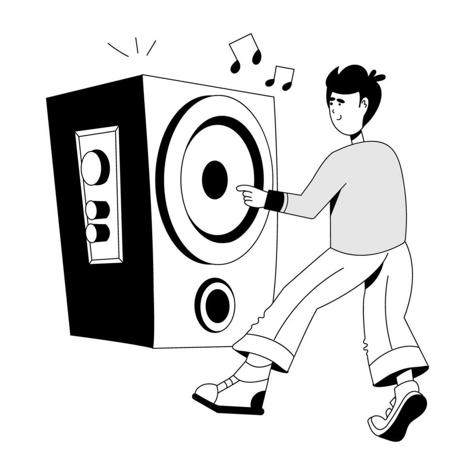 Trendy Party Speaker vector