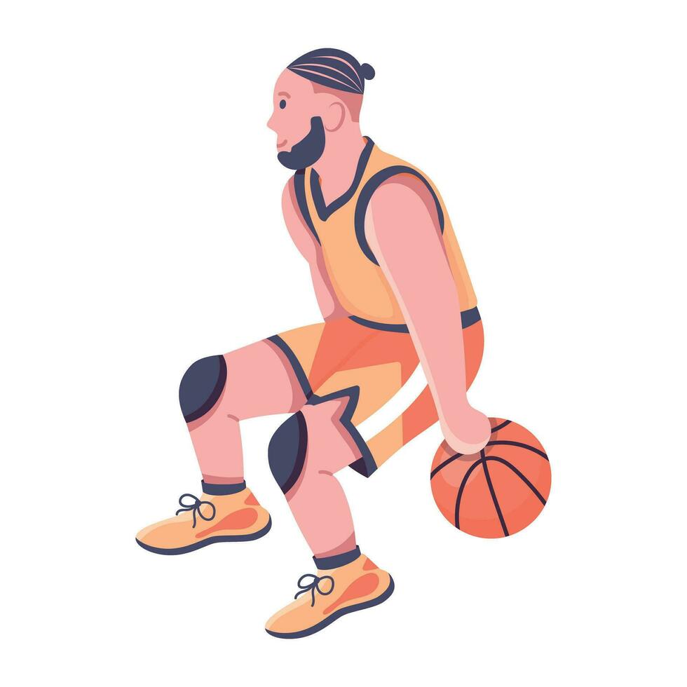 Trendy Basketball Expert vector