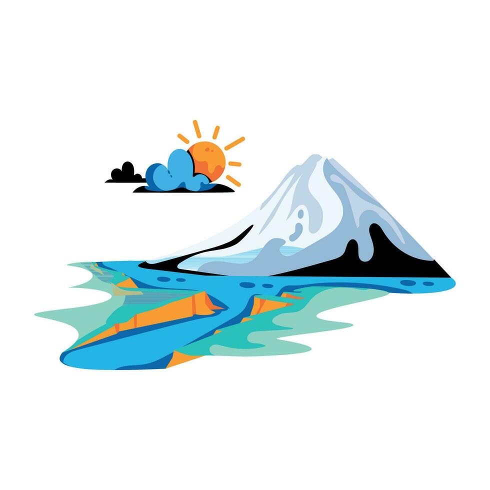 Trendy Winter Landscape vector