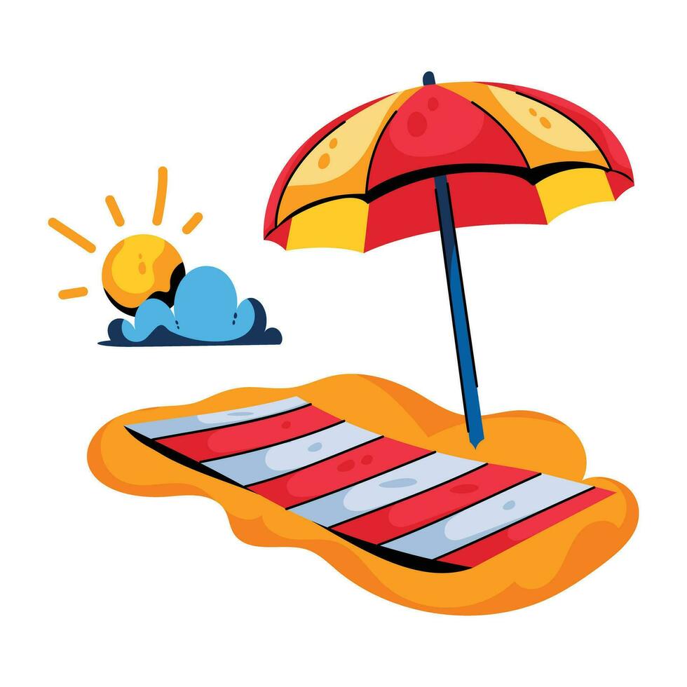Trendy Beach View vector