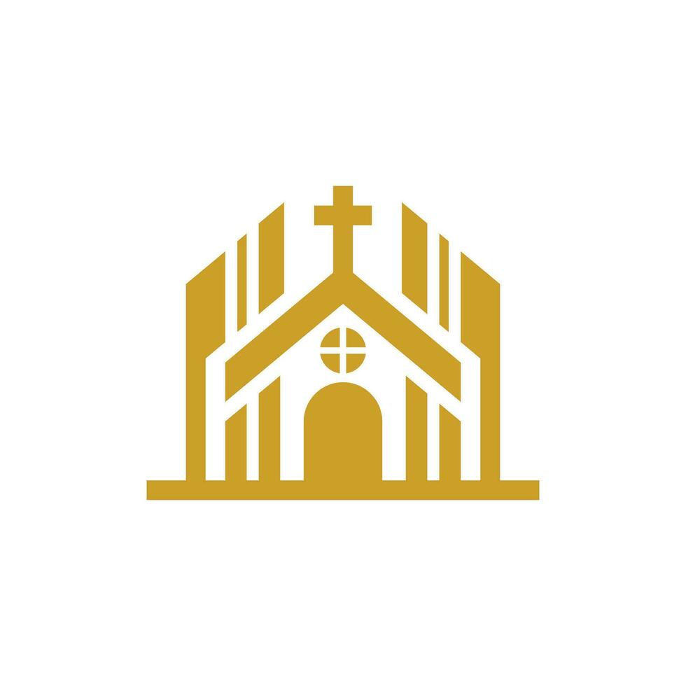 church building architecture design template, element graphic illustration creative logo vector