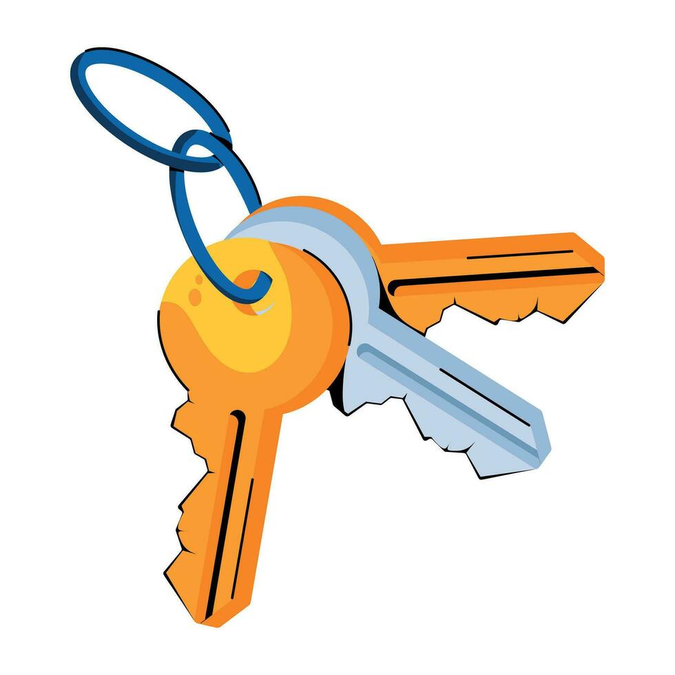 Trendy Keys Concepts vector