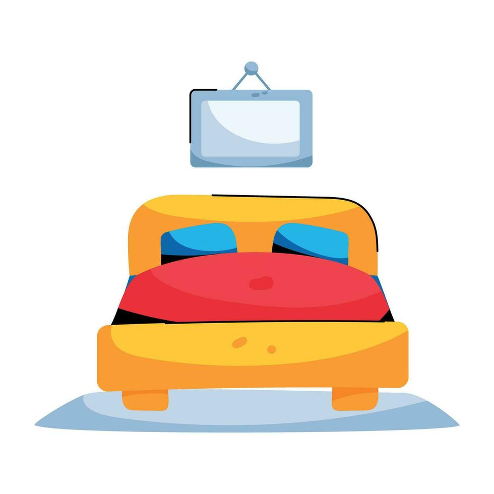 Trendy Bedroom Concepts vector