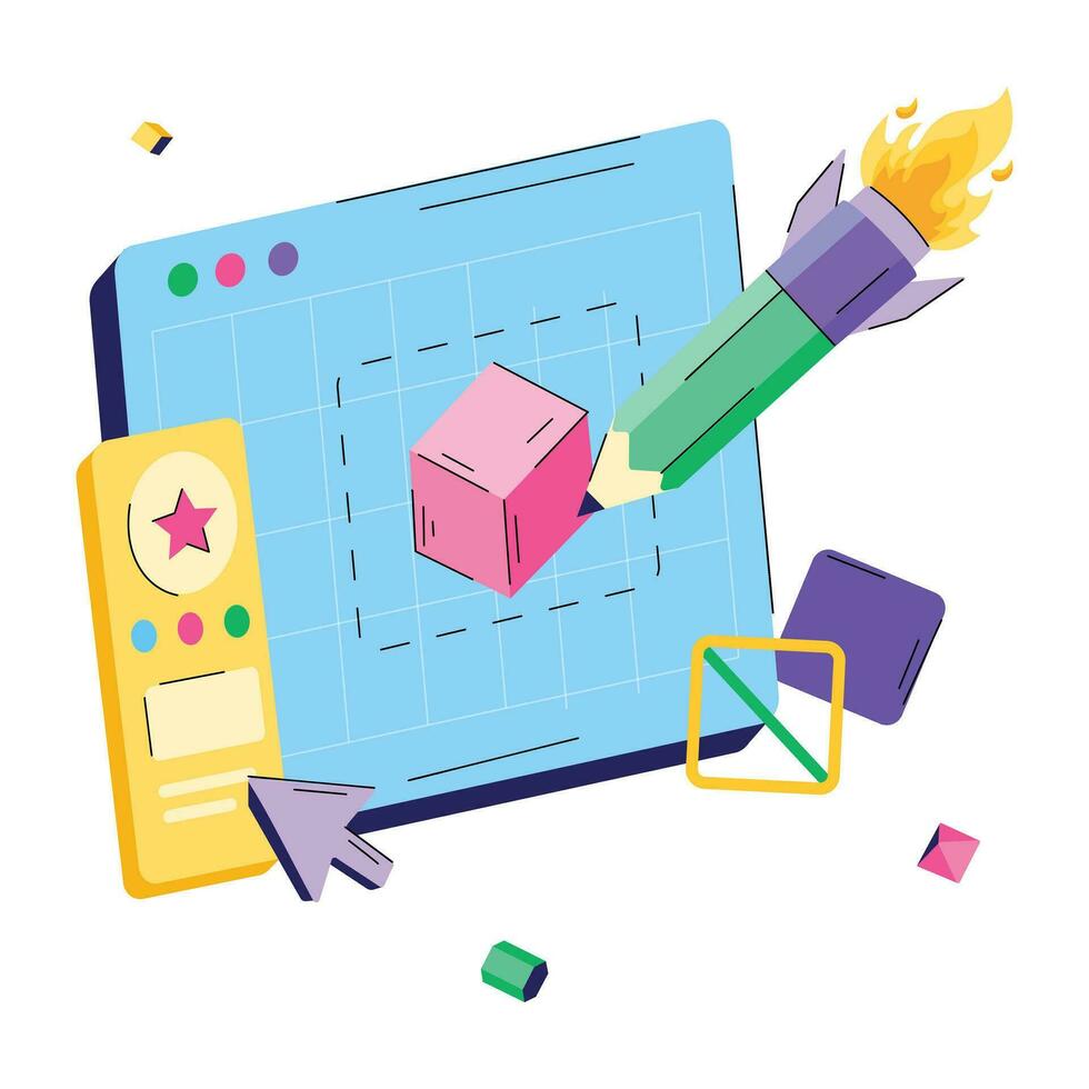 Trendy Pencil Tool vector