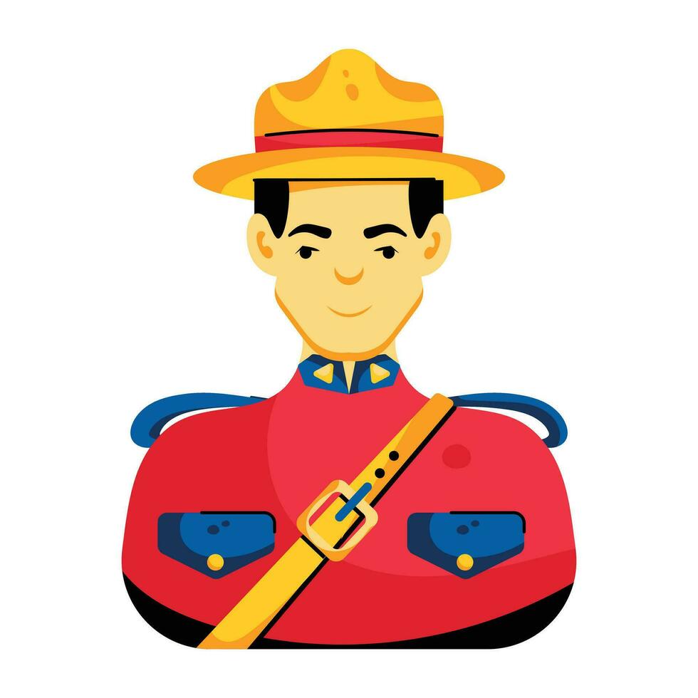 Trendy Canadian Policeman vector