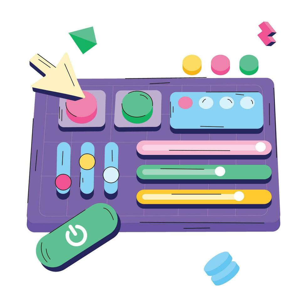 Trendy Web Settings vector