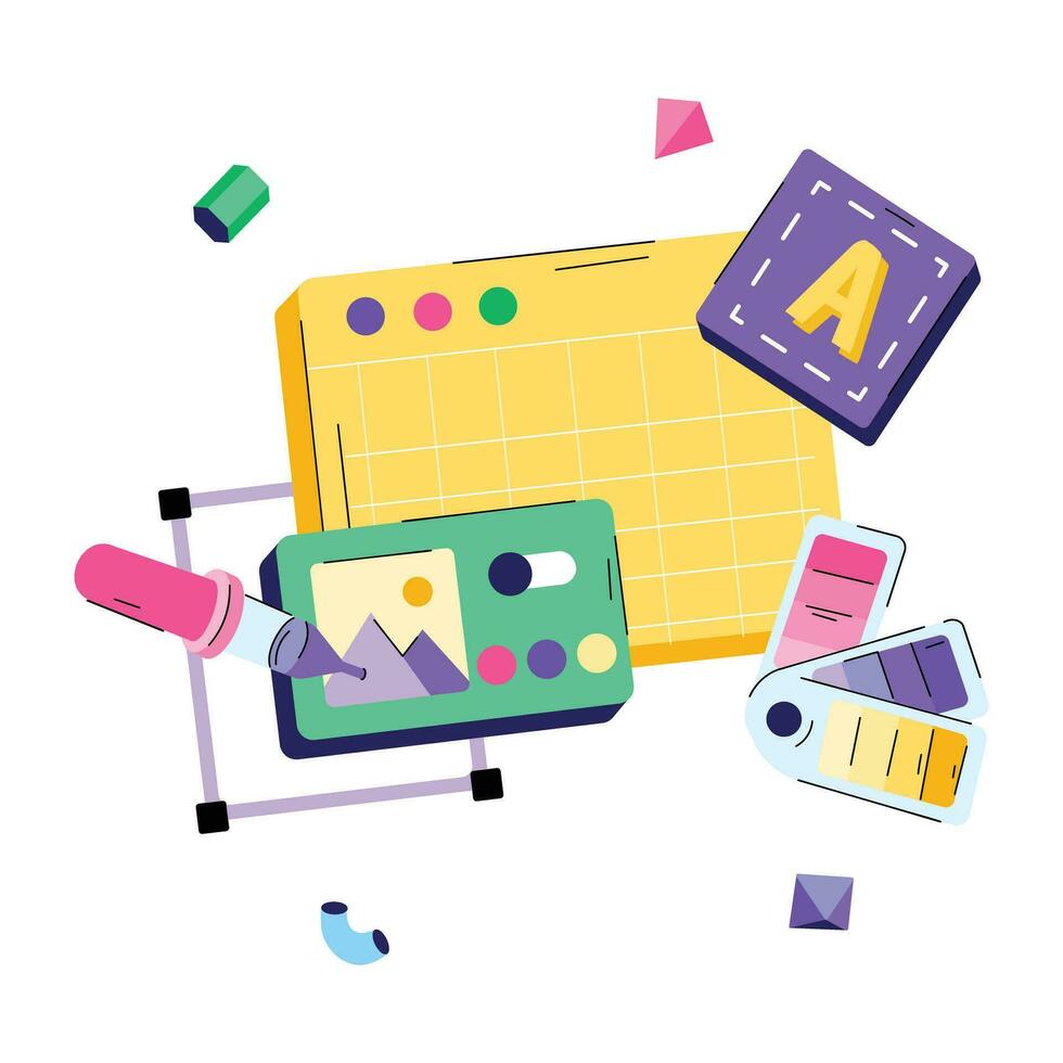 Trendy Visual Designing vector