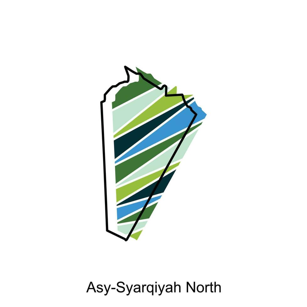 fácil syarqiyah norte mapa ilustración diseño plantilla, Omán político mapa con vecinos y capital, nacional fronteras vector