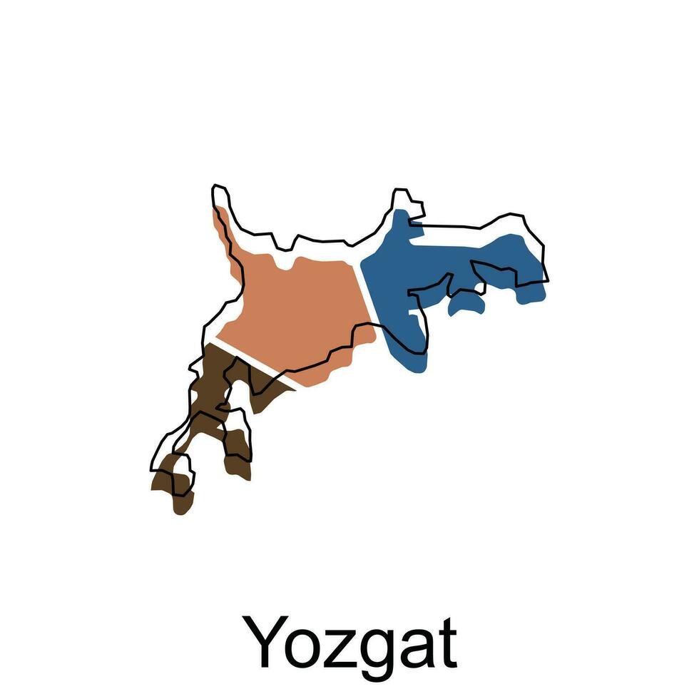 Map of Yozgat Province of Turkey, illustration vector Design Template, suitable for your company, geometric logo design element
