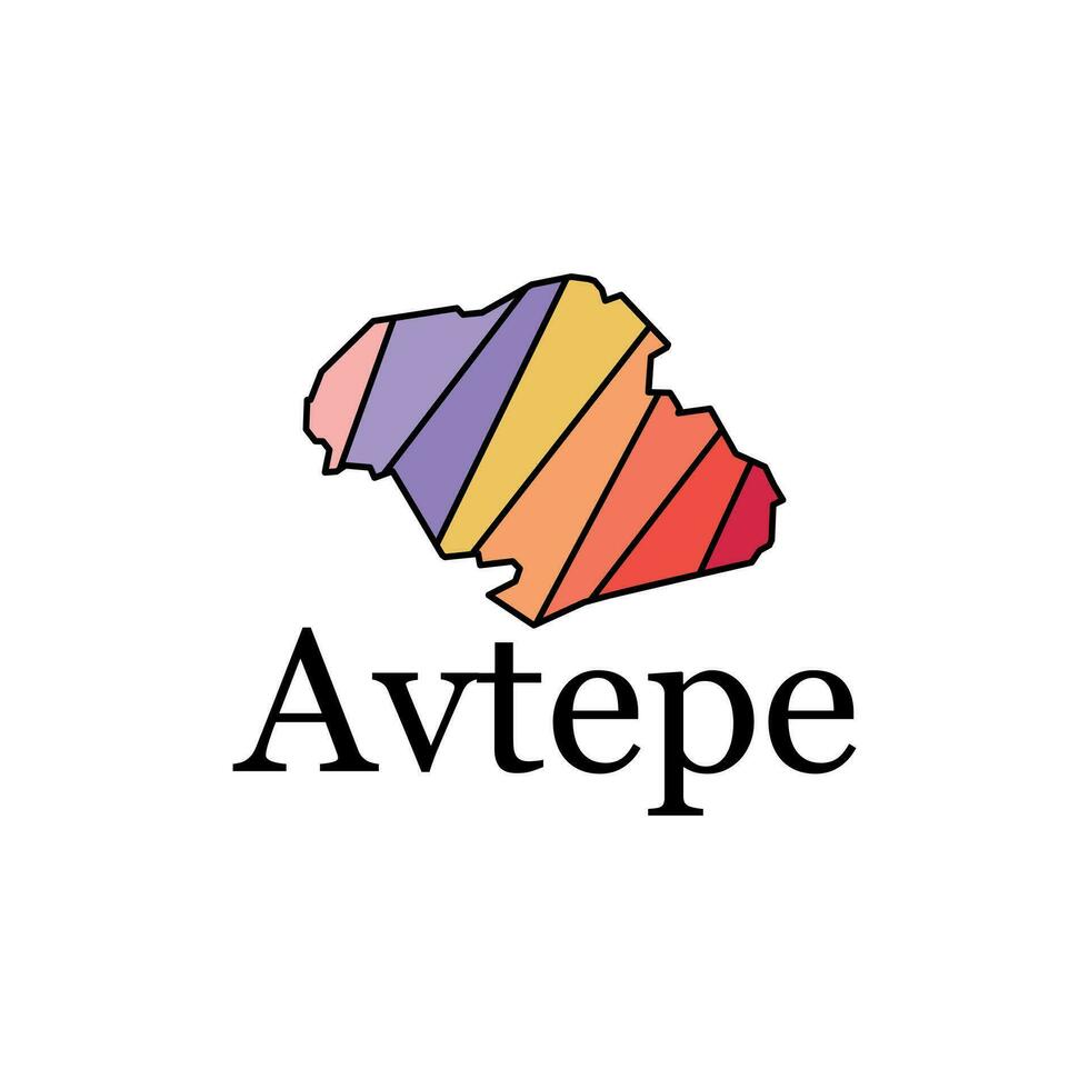 fully editable detailed vector map of Avtepe, Turkey map country illustration design
