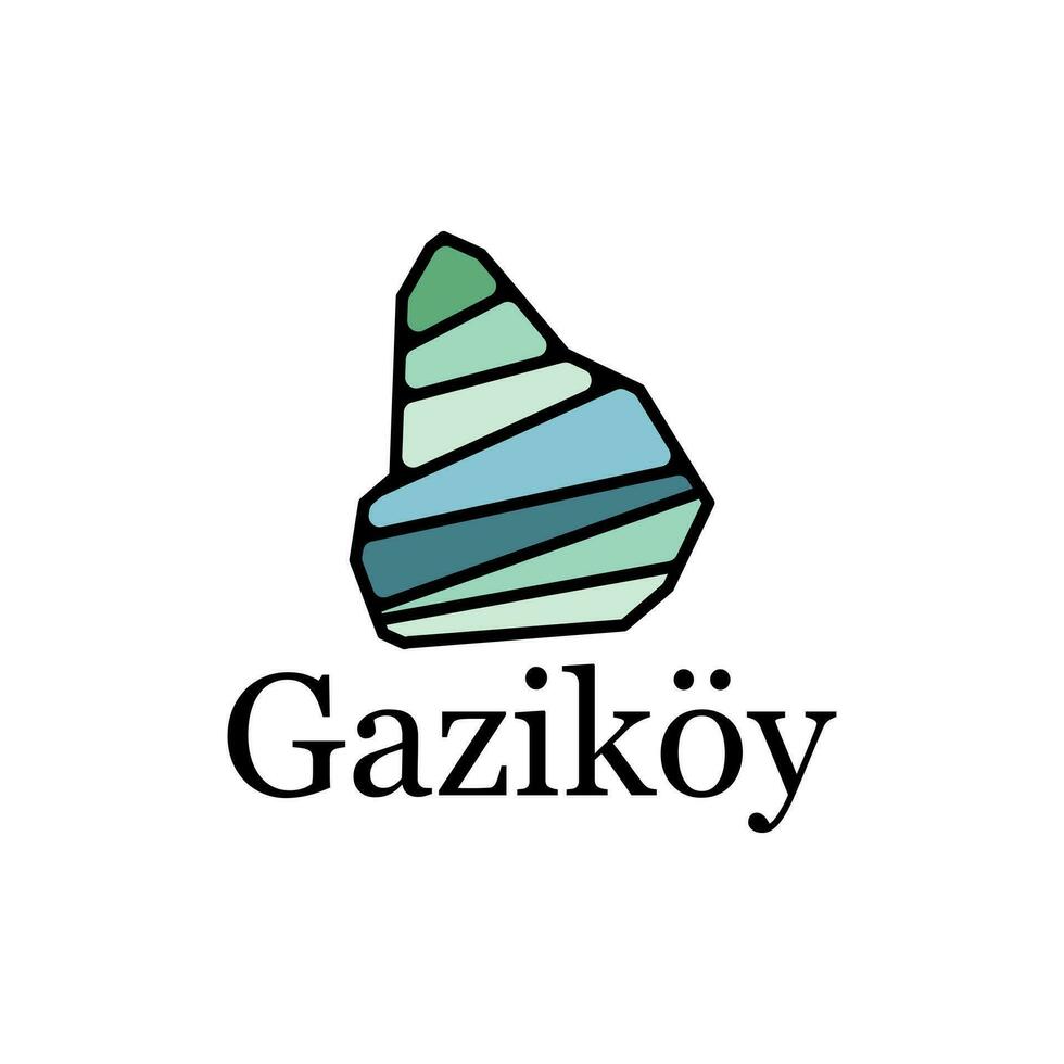 Gazikoy Turkey Map illustration vector Design Template, design on white background