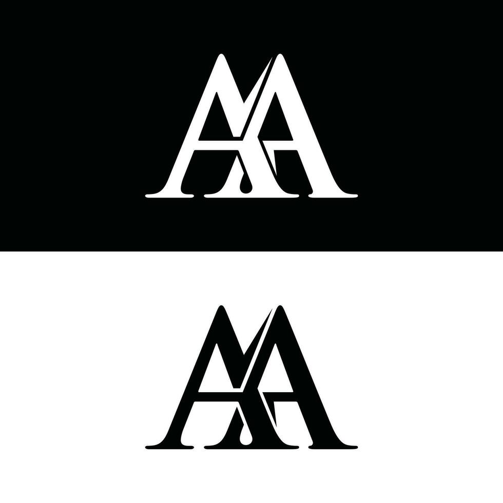 Initial AA monogram logo, Letter Logo Design Template Vector, suitable for your company vector