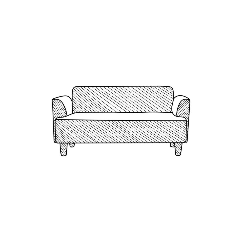 sofá lujo mueble logo diseño hogar interior, minimalismo diseño interior mueble logo vector