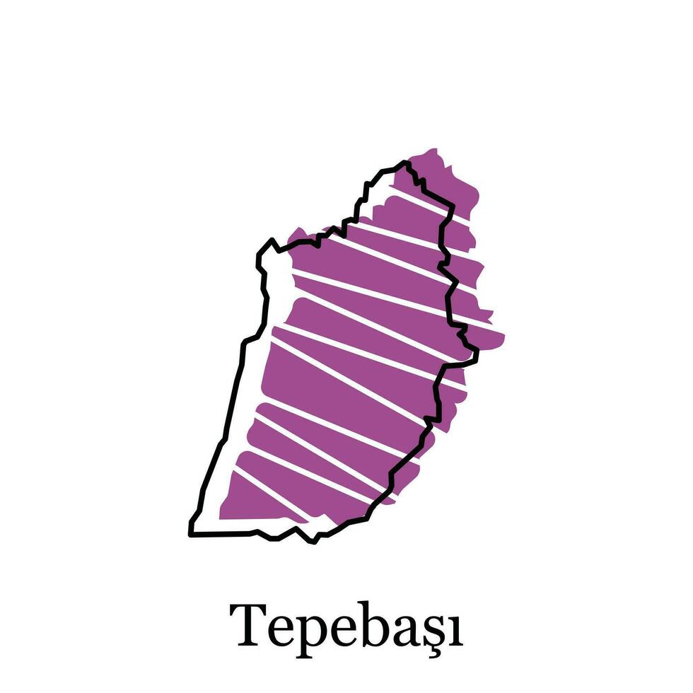 Tepebasi Turkey Map illustration vector Design Template, suitable for your company, geometric logo design element