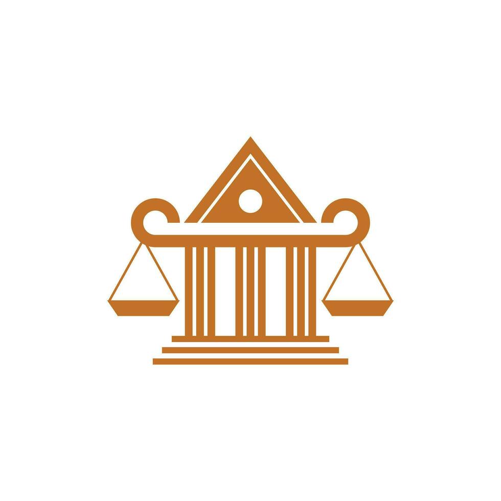 Building Lawyer justice legal logo design vector template