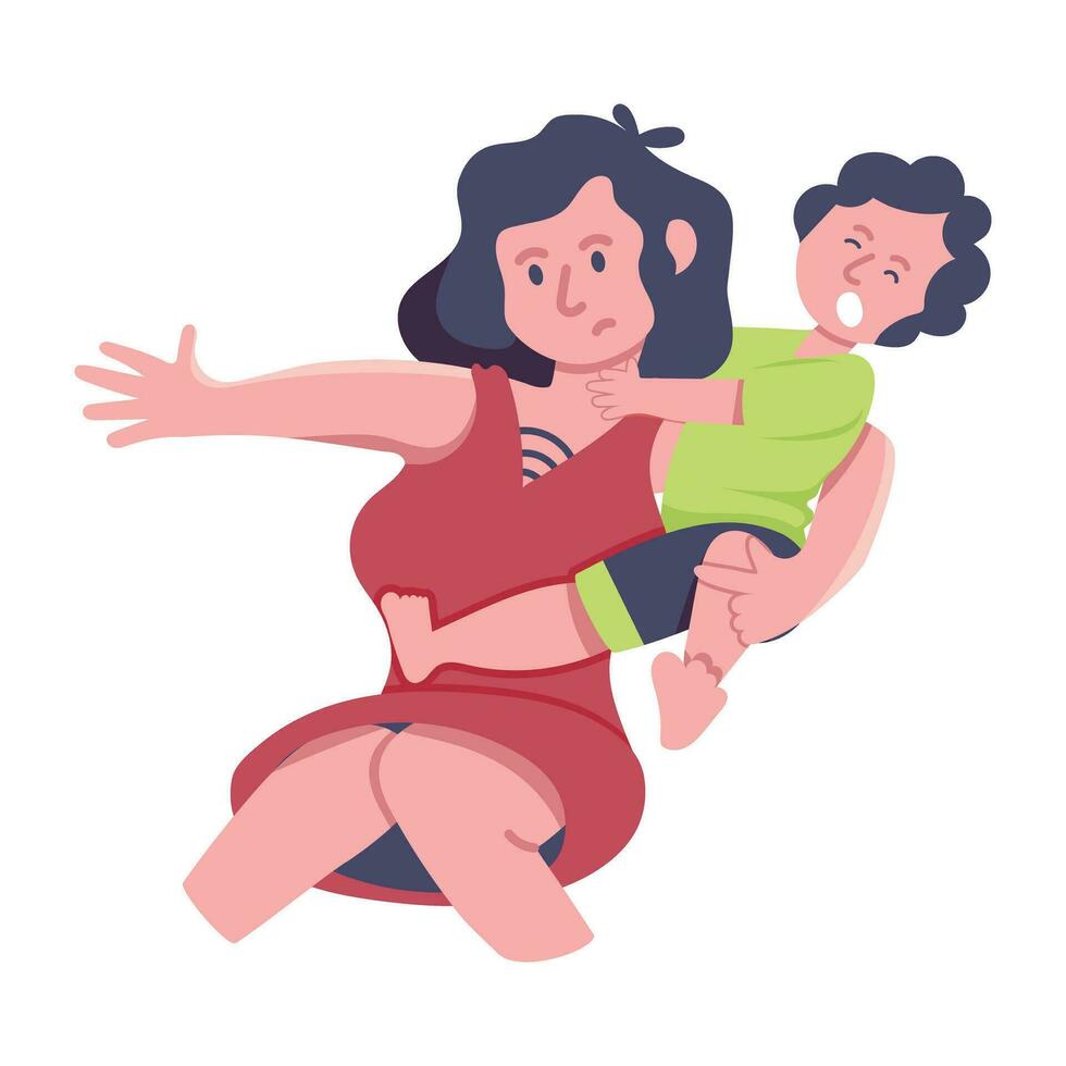 Trendy Annoying Child vector