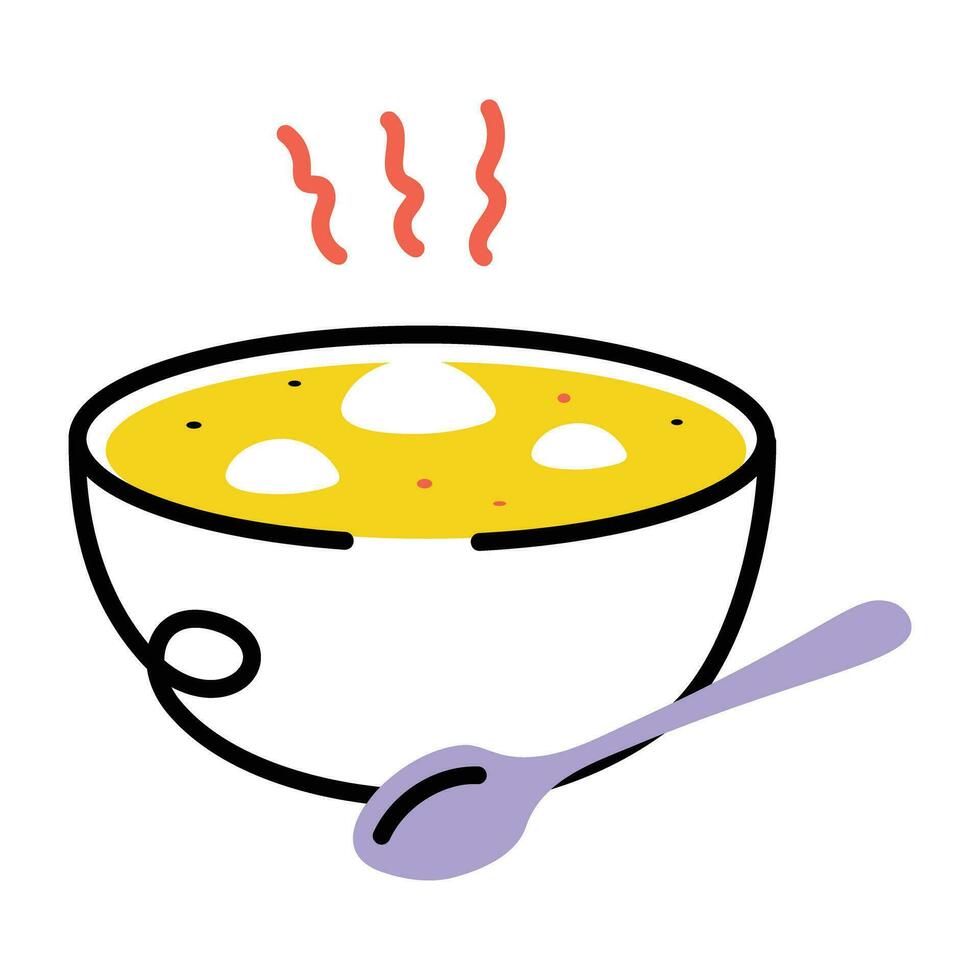 Trendy Egg Soup vector