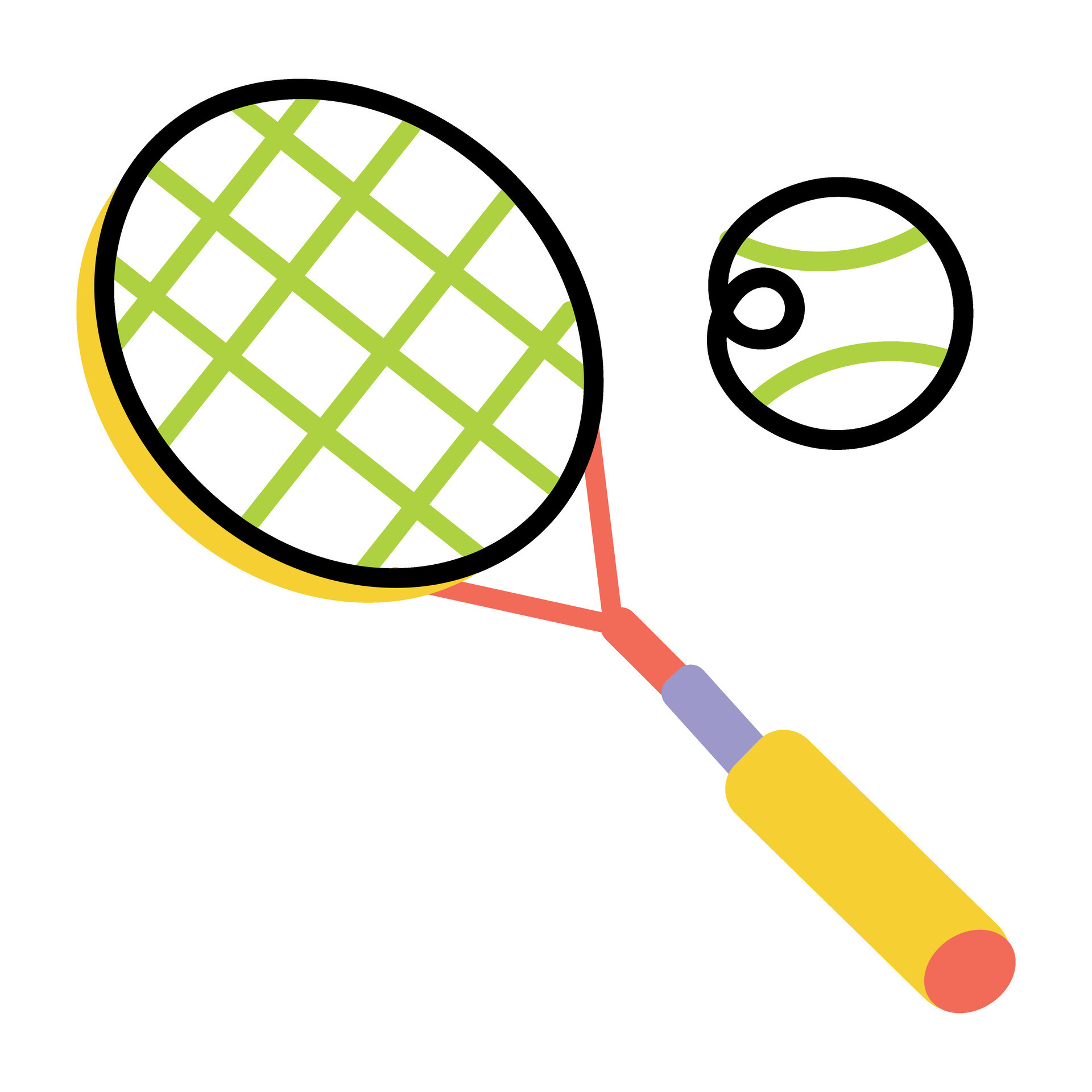 Trendy Squash Racket 25439227 Vector Art at Vecteezy