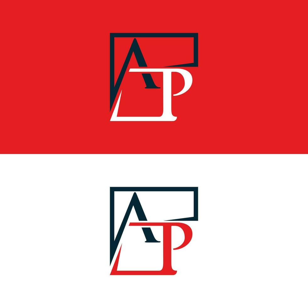 Monogram of letter AP logo design template vector. designs concept, logos, logotype element for template. vector