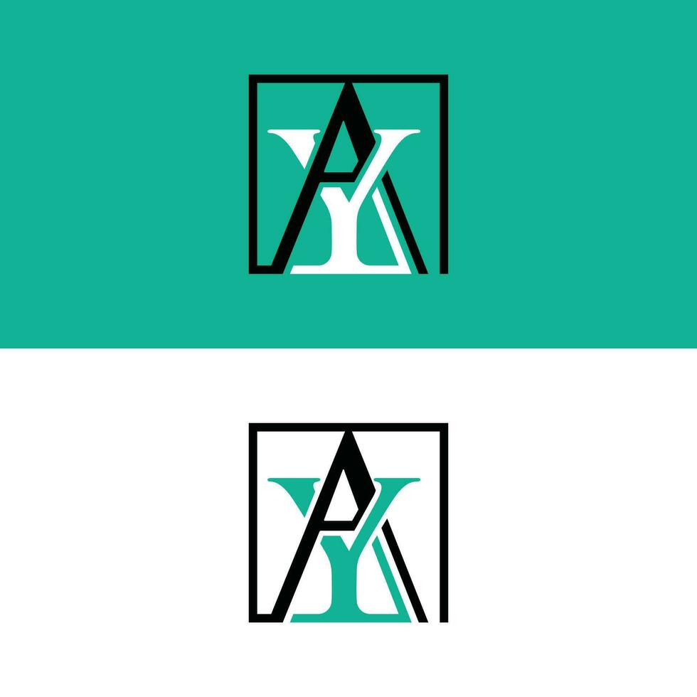 Letter AY in square modern logo design icon, logo design vector illustration suitable for your company