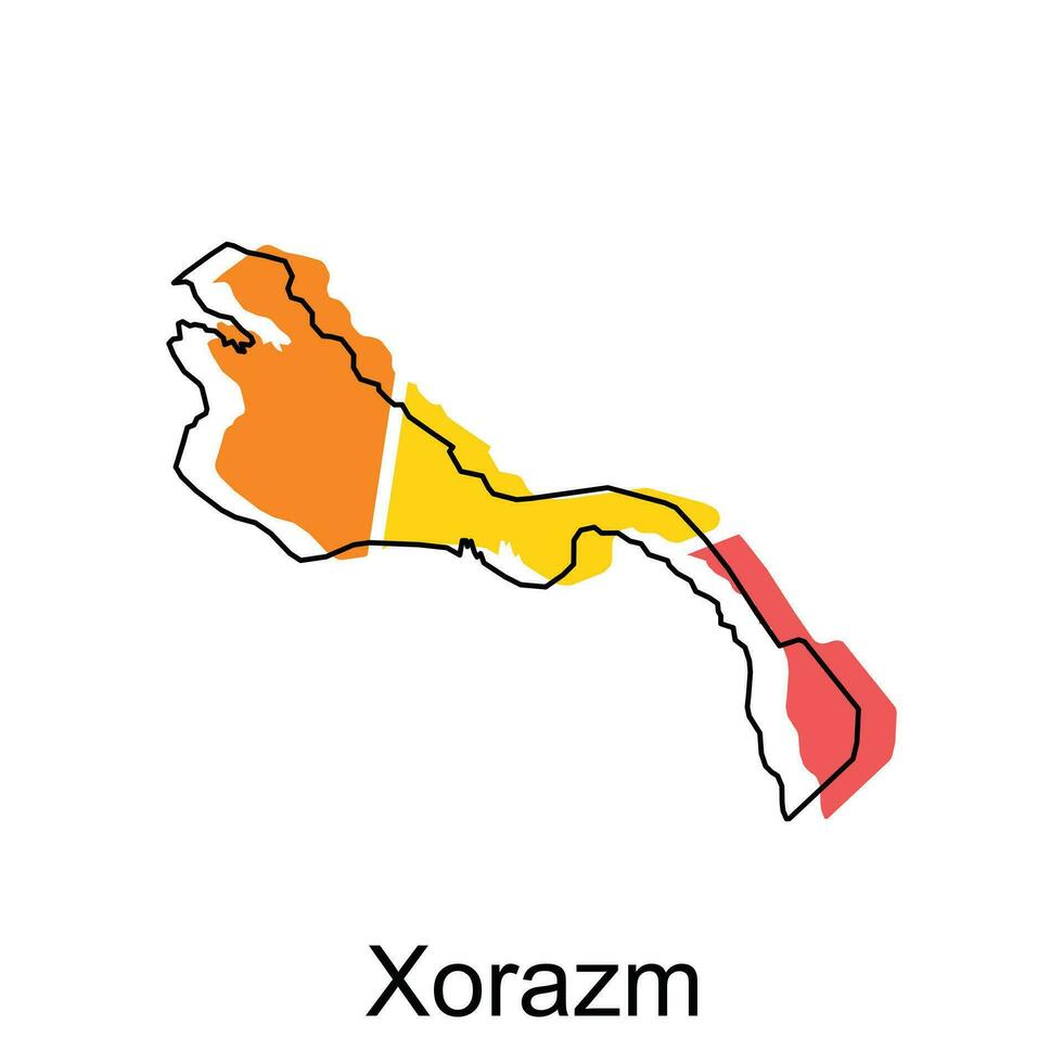 mapa de xorazm vector ilustración en blanco fondo, ilustración vector diseño plantilla, adecuado para tu empresa