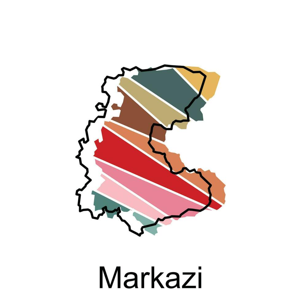Vector graphic of Markazi map, Iran Country Vector Design Template isolated on White background
