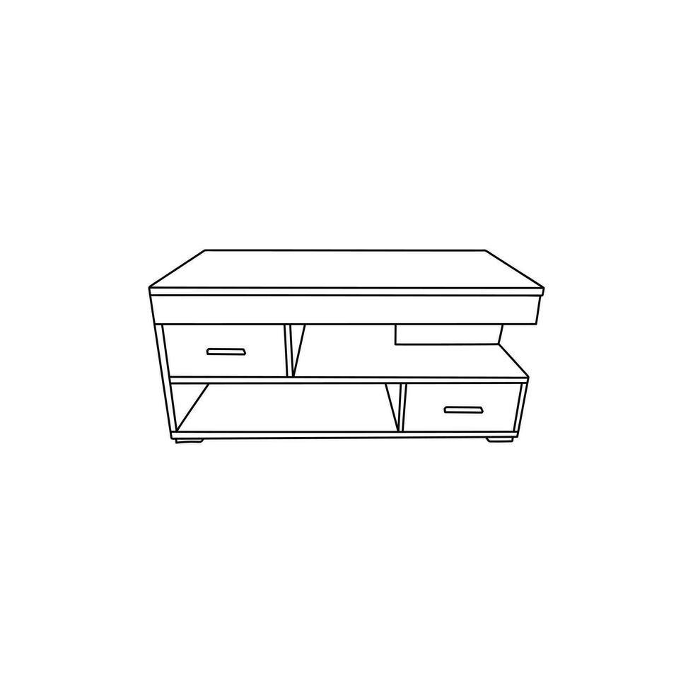 furniture minimalist logo of Coffee Table icon, vector icon illustration design template